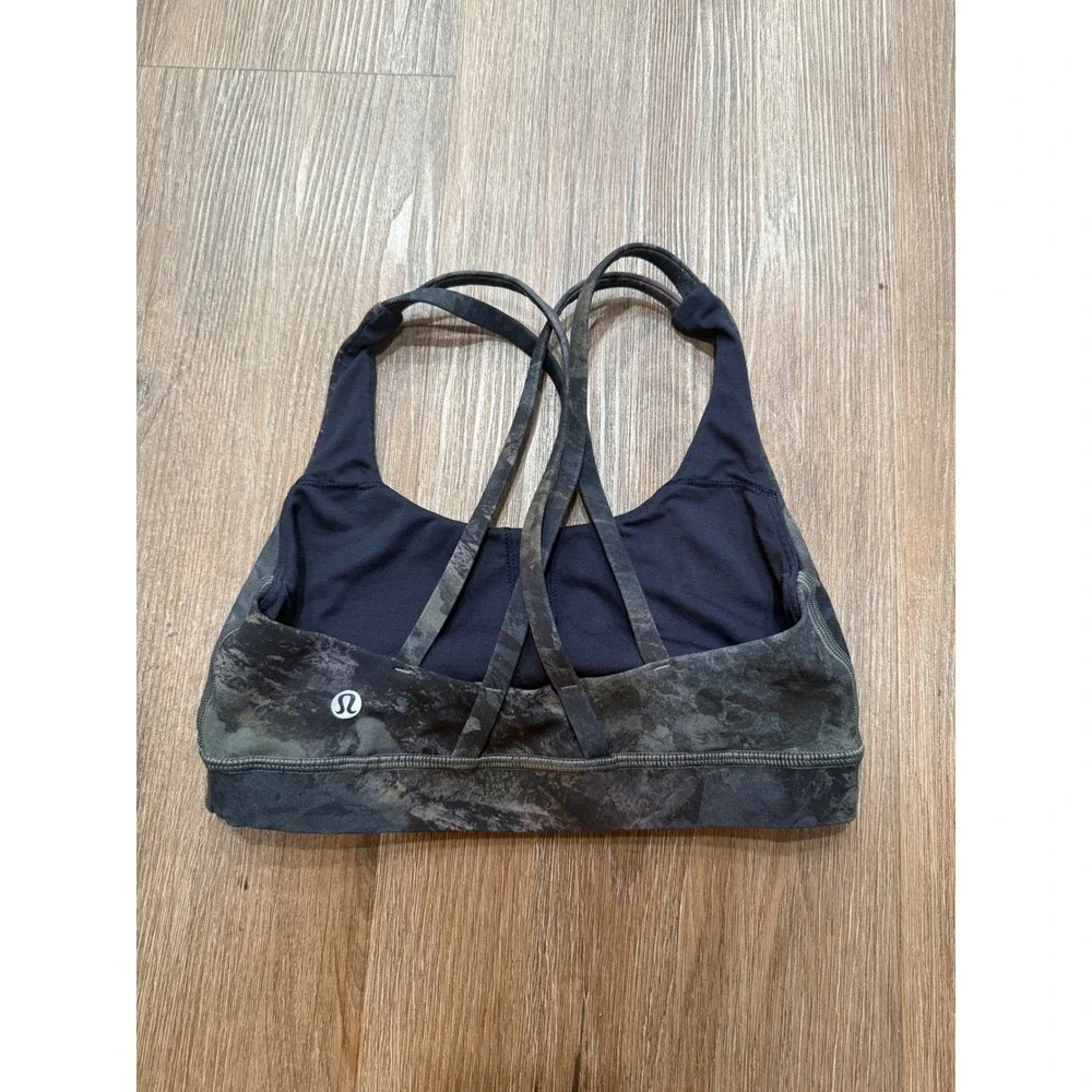 Lululemon Energy Bra Camo‎ Print Support Athletic Gym Workout Fitness Women 4